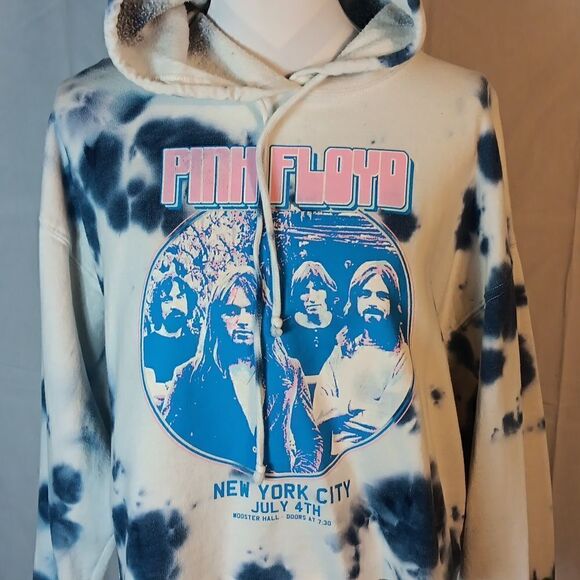 Pink Floyd Tie Dyed Cropped Hoodie - Picture 2 of 5